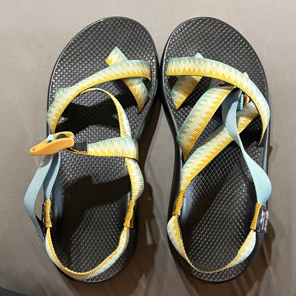 Chaco Men's Sandals in Yellow and Light Blue